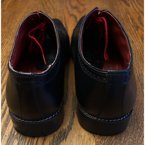 Fortune From Liberty Mens Black Genuine Leather Oxford Shoes Red Laces Sz 11 EC main image 11